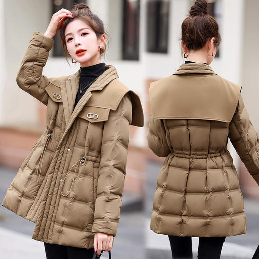 冬季新款，时尚翻领收腰羽绒服HR-BX2337 商品图0