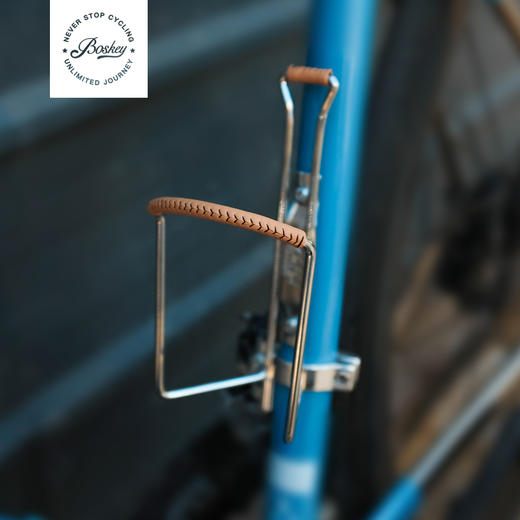 法国Zefal 简约复古自行车水壶架 防磨皮革休闲旅行车水杯架 商品图0