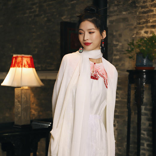 清韶伴风纯色针织长开衫 | 杨丽萍同款 |现货加急发  商品图4