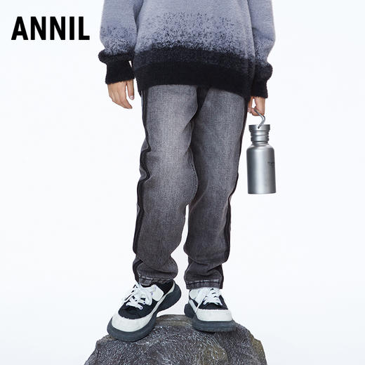 【实体店同款】男童全腰牛仔棉裤2023年冬季新款安奈儿童装AB346747 商品图0