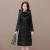 QYMXQD-6D2320-L 简约长款加厚保暖羽绒服2023年冬款长袖连帽系带收腰女装鸭绒外套 商品缩略图2