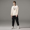 PINLI品立秋冬新款男士熊猫贴布压胶字母烫画圆领套头卫衣潮BG233109037 商品缩略图4