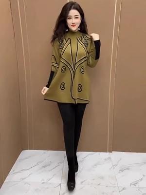 时尚高端妈妈羊毛衫针织上衣秋冬新款长袖百搭宽松显瘦打底针织衫 商品图4