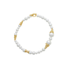 错落珍珠宝石项链