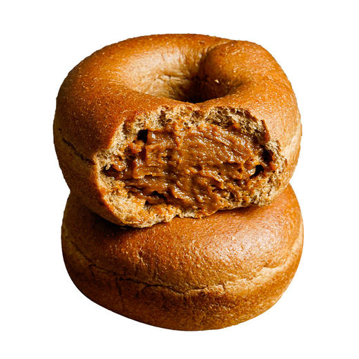 「两款口味！夹心款」生椰咖啡夹心贝果面包约75g/枚全麦粗粮健身餐零食 商品图4