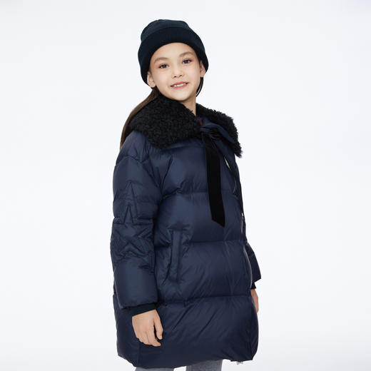 【实体店同款】女童中长款羽绒服冬新款安奈儿童装AG345623 商品图1