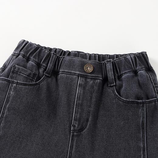 【实体店同款】女童加绒全腰牛仔裤夹裤喇叭裤2023年冬季新款安奈儿童装AG346788 商品图4