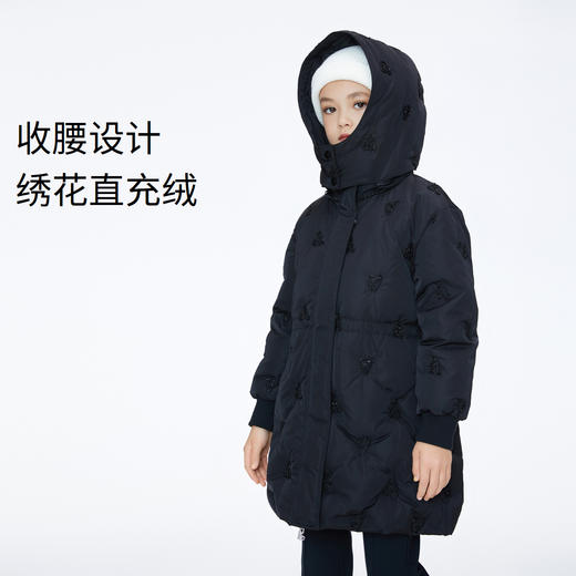 【御寒-5~5℃】女童羽绒服外套冬中长款保暖安奈儿童装实体店同款AG345614 商品图0