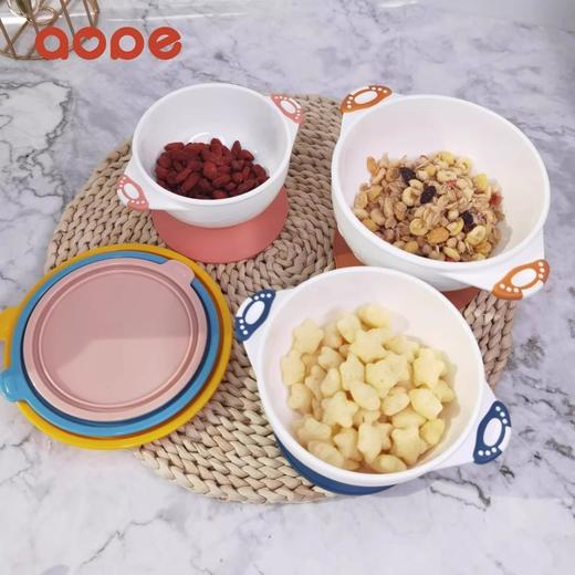 澳培吸盘碗宝宝餐具宝宝碗强力吸盘辅食碗婴儿学吃饭硅胶饭碗套装 商品图0