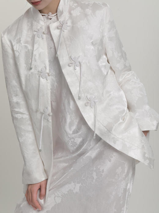 盛唐牡丹 |小立领盘扣新中式提花西装 商品图13