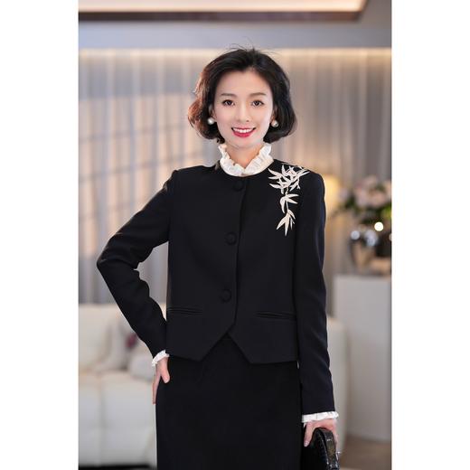 西子/【金竹】三醋酸国风新中式刺绣竹叶小香风外套/WTLL044 商品图0