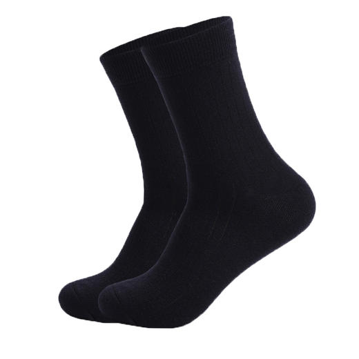 洁丽雅4双装长筒男袜美丽奴羊毛长筒男袜纯色简约运动休闲袜男士 商品图9