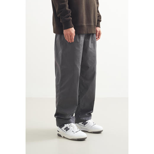 吃茶去chichaqu宽松微锥单褶直筒长裤 商品图3