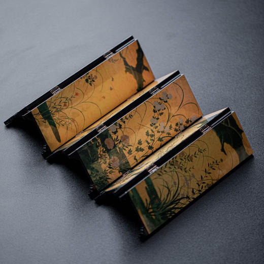 束刻/木质双面小屏风道茶席空间小摆件双面设计工艺品手工多功能精致茶室 商品图6