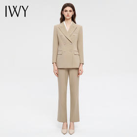 IWY/卡其色西装套装女英伦风主持人正装气质白领职业装教资正装C13317+P33317