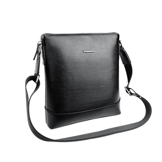 PLOVER商务头层牛皮单肩包GDGWB026-1A 黑色 商品图3