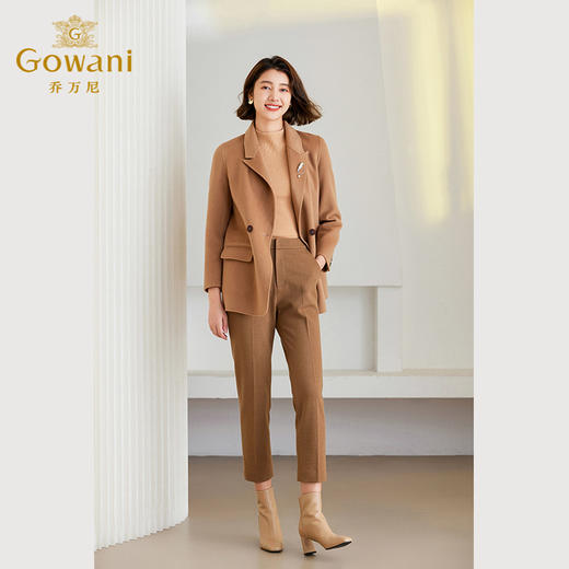 【羊绒】乔万尼羊毛大衣女新款品牌小个子短款羊绒西装版ET4B901 商品图2