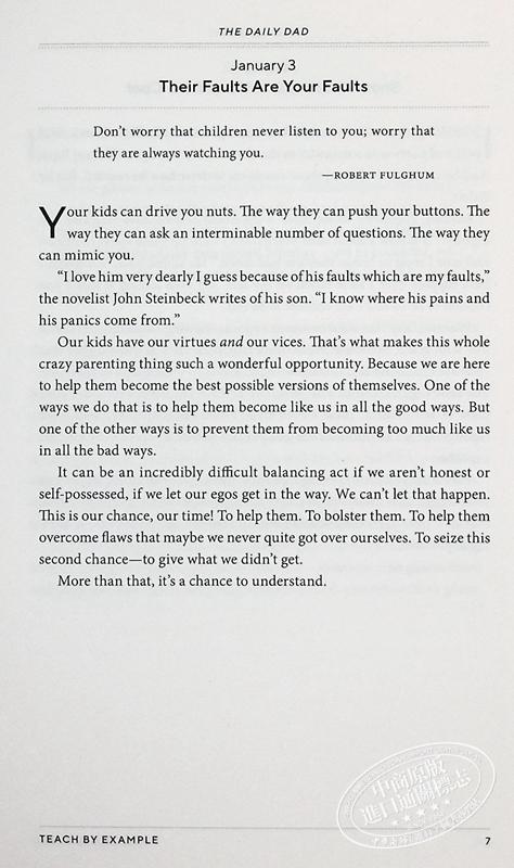 【中商原版】爸爸日常 关于育儿 爱和养育好孩子的366次思考 英版 The Daily Dad 英文原版 Ryan Holiday 家庭亲子教育 商品图5