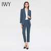 IWY/气质雾霾蓝西装套装女时尚干练总裁正装秋冬长袖商务工作服C13318+P13318 商品缩略图1