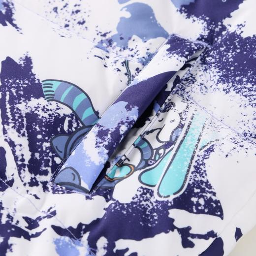 ☆【实体店同款】男童萌趣雪豹75%鸭绒中长款羽绒服可拆卸发光护目镜2023年冬季新款安奈儿童装XB345664 商品图5