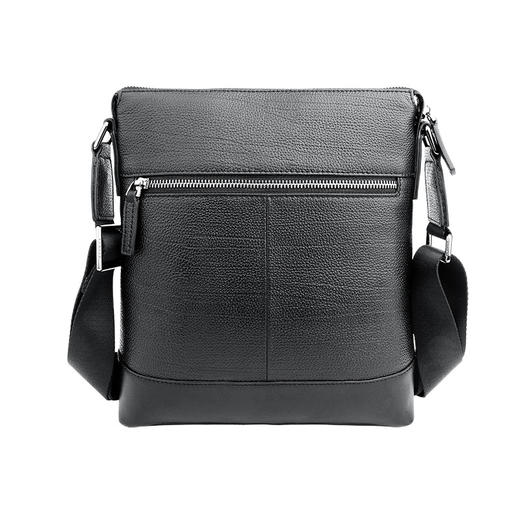 PLOVER商务头层牛皮单肩包GDGWB026-1A 黑色 商品图2