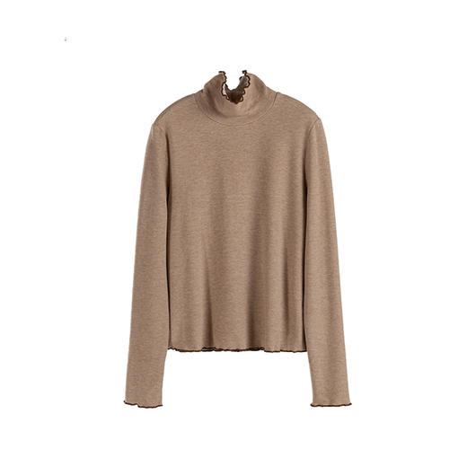 绽放942/高端真丝桑蚕丝羊毛亲肤高领打底衫2023冬季长袖百搭毛衣 商品图3