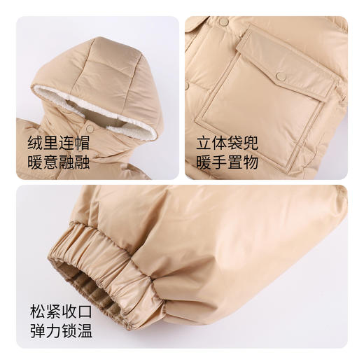 【极寒-15~-5℃】男女童中长款羽绒服外套加厚保暖优质鸭绒安奈儿童装EM345159 商品图2