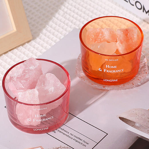 【释放微光，点亮心灵送发光底座！】节日无火香薰，美丽的水晶石带有发光底座，散发出淡雅的香气，每个屋角都是独特的风景。家用精油香氛摆件，让你感受独特的晶石香薰体验！ 商品图2