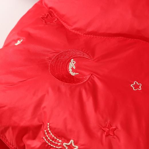 【实体店同款】女童暖氧吧发热小A型波浪下摆75%鸭绒中长款羽绒服2023年冬季新款安奈儿童装XG345647 商品图7