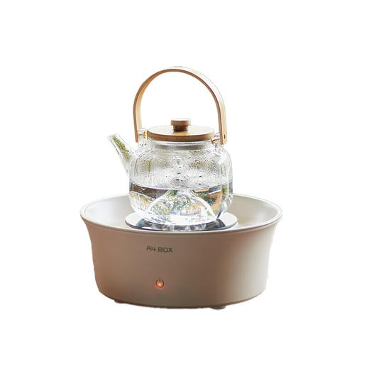 适盒（A4BOX）围炉煮茶器家用电茶炉喷淋式蒸汽煮茶壶花茶养生壶泡茶烧水壶 象牙白【围炉煮茶器】 商品图0
