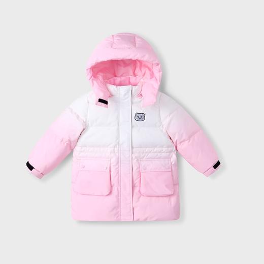 ☆【实体店同款】女童渐变防风防水防油80%鹅绒中长款羽绒服收腰派克服版型2023年冬季新款安奈儿童装XG345642 商品图4