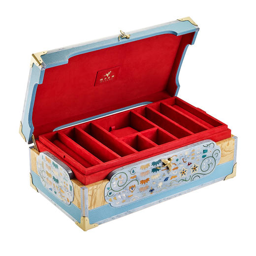 镶嵌“胡人猎狮”主题珠宝金钿匣 商品图0