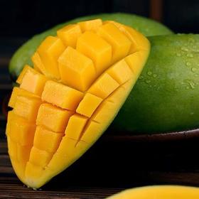 【鲜甜多汁！新鲜大青芒】细腻爽口。一口咬下去，满嘴都是果肉的香甜，让你爱不释口。9斤装整箱热带水果新鲜大芒果甜心芒金黄 节日送礼物优选-健康