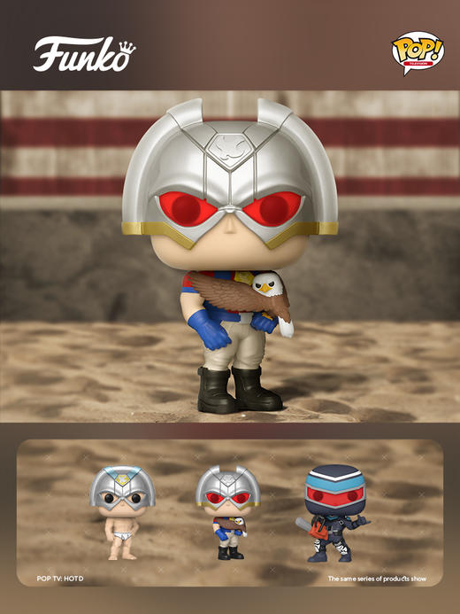 Funko POP TV Peacemaker Peacemaker w/Eagly美剧 和平使者POP公仔和平使者与鹰鹰手办 64181 商品图1