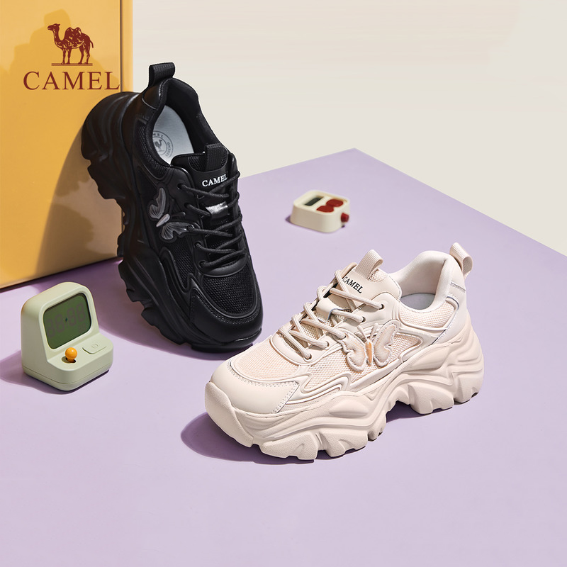 骆驼女鞋2024秋季新款老爹鞋女增高百搭休闲运动鞋 L23A577047_L23A283034_L23A283032