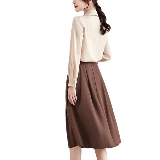 气质显瘦休闲中长款半身裙衬衣两件套装SMZ10634 商品图4