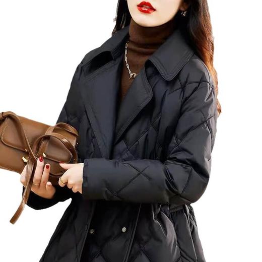 轻薄棉服女白鸭绒短款小个子冬季外套修身显瘦2023年冬新款西装领AES-9632 商品图4