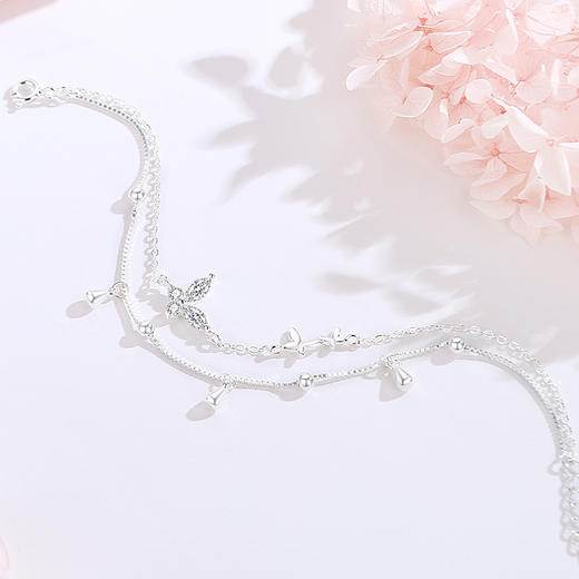 【飞舞蝴蝶】S925银双层手链【JHY-A000832Y】 商品图3