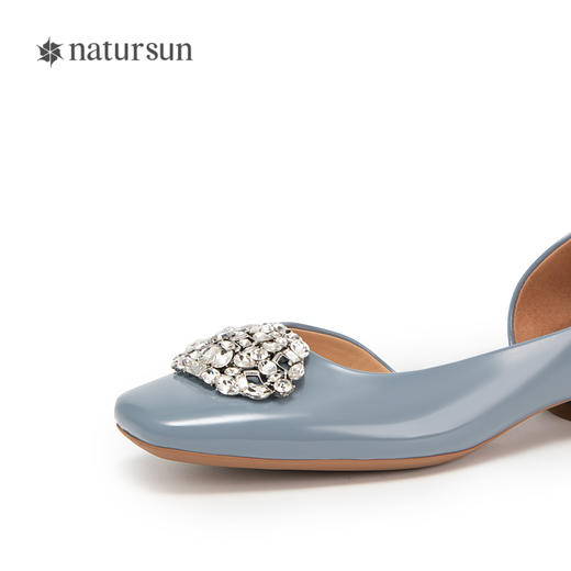 natursun凉鞋女款外穿秋季法式包头女鞋夏季女士低跟单鞋N24224516 商品图3