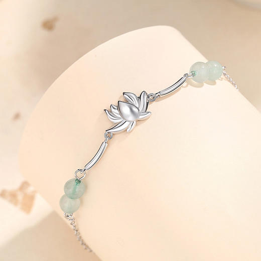 【好运莲莲】S925银复古中国风莲花手链【JHY-A000887B】 商品图1