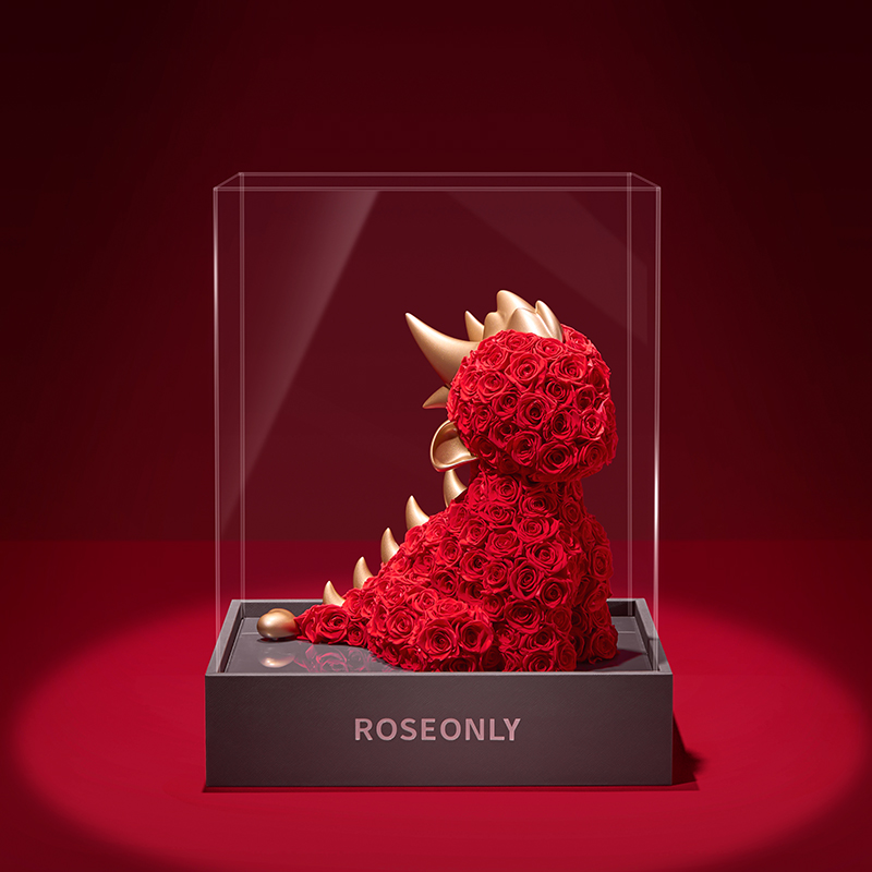 【告白神器】ROSEONLY诺誓 高端定制 永生玫瑰 生肖特别款 生肖龙 红色玫瑰龙 金色玫瑰龙