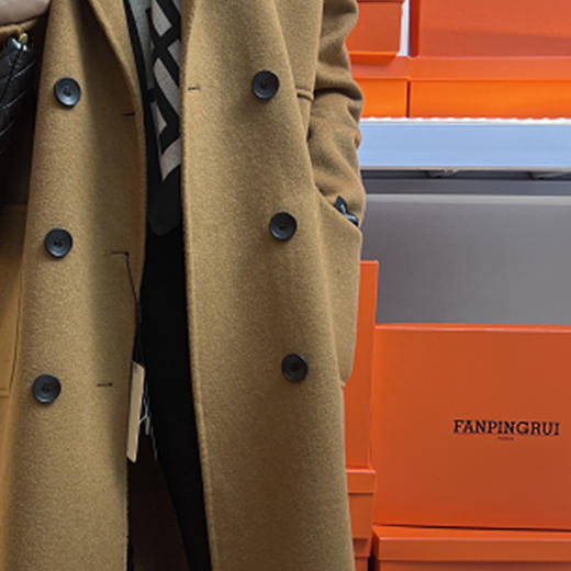 奢姿2024年冬装新款大码女装双排扣气质翻驳领外套胖妹妹时尚外套6534123002-1 商品图2