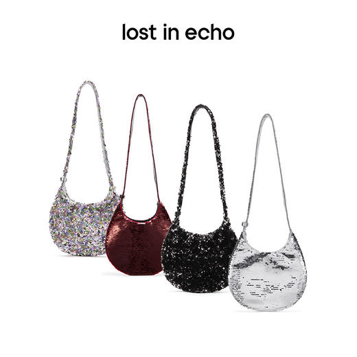 lost in echo设计师款小众新年闪片派对小号水滴单肩包腋下包女 商品图4