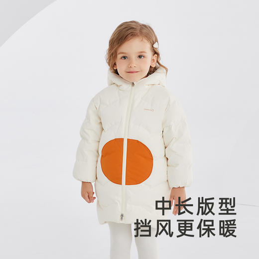 英氏童装冬季外出加厚羽绒服防寒加长羽绒外套超韧绒 商品图2