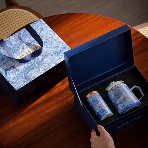 腾龙盛世999纯银掐丝珐琅青花杯罐套装 商品图2