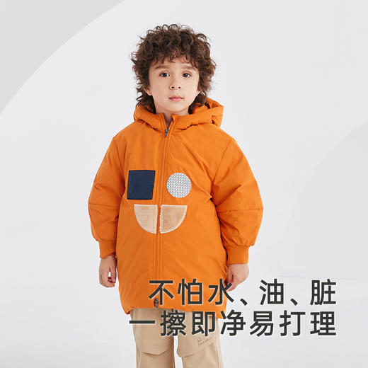 英氏童装冬季外出加厚羽绒服防寒加长羽绒外套超韧绒 商品图1