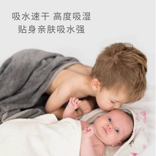 Lapador芬兰婴儿竹棉浴巾宝宝洗澡巾超柔软吸水儿童带帽斗篷浴袍 商品图1