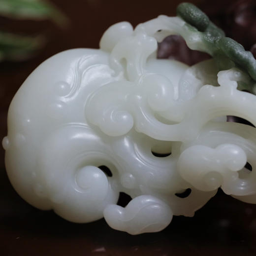 和田玉（白玉）摆件--灵芝如意226.52g 商品图5