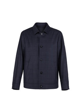 callisto藏青全绵羊毛行政款夹克 FSFEJ086H