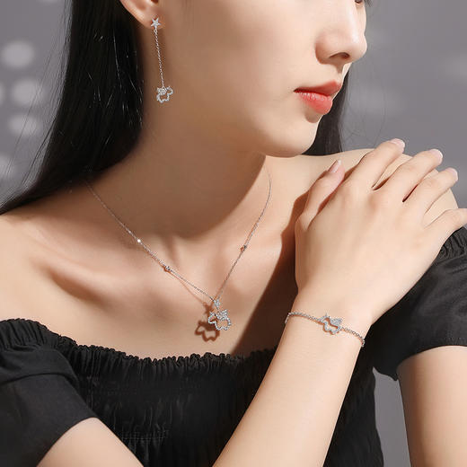 【星光独角兽】S925银镂空耳饰【JHY-E000478B】 商品图2